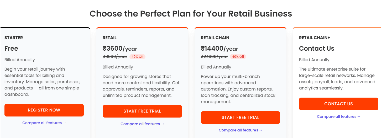  POS pricing chart in India, plans and fees