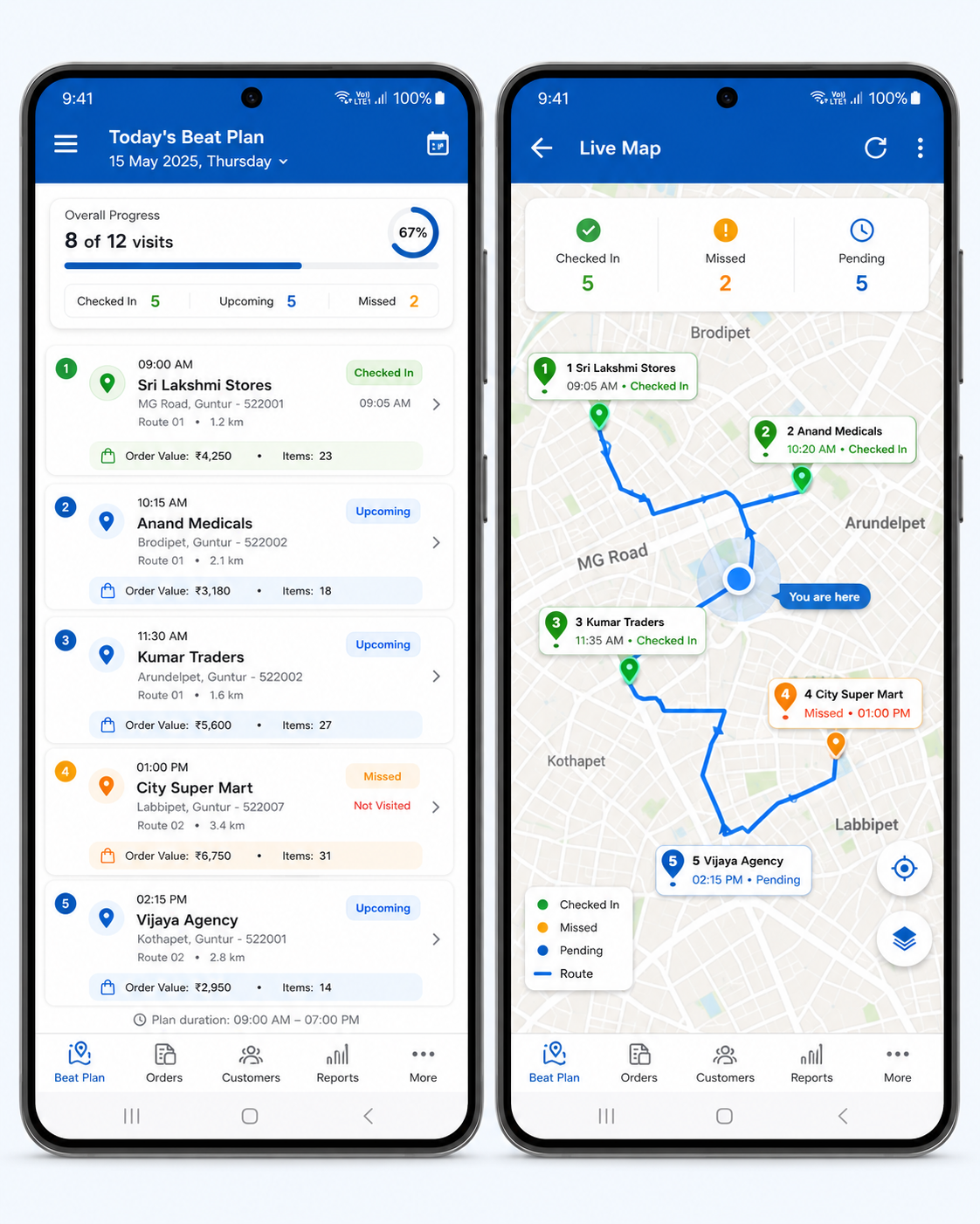 beat plan app GPS tracking visit verification India
