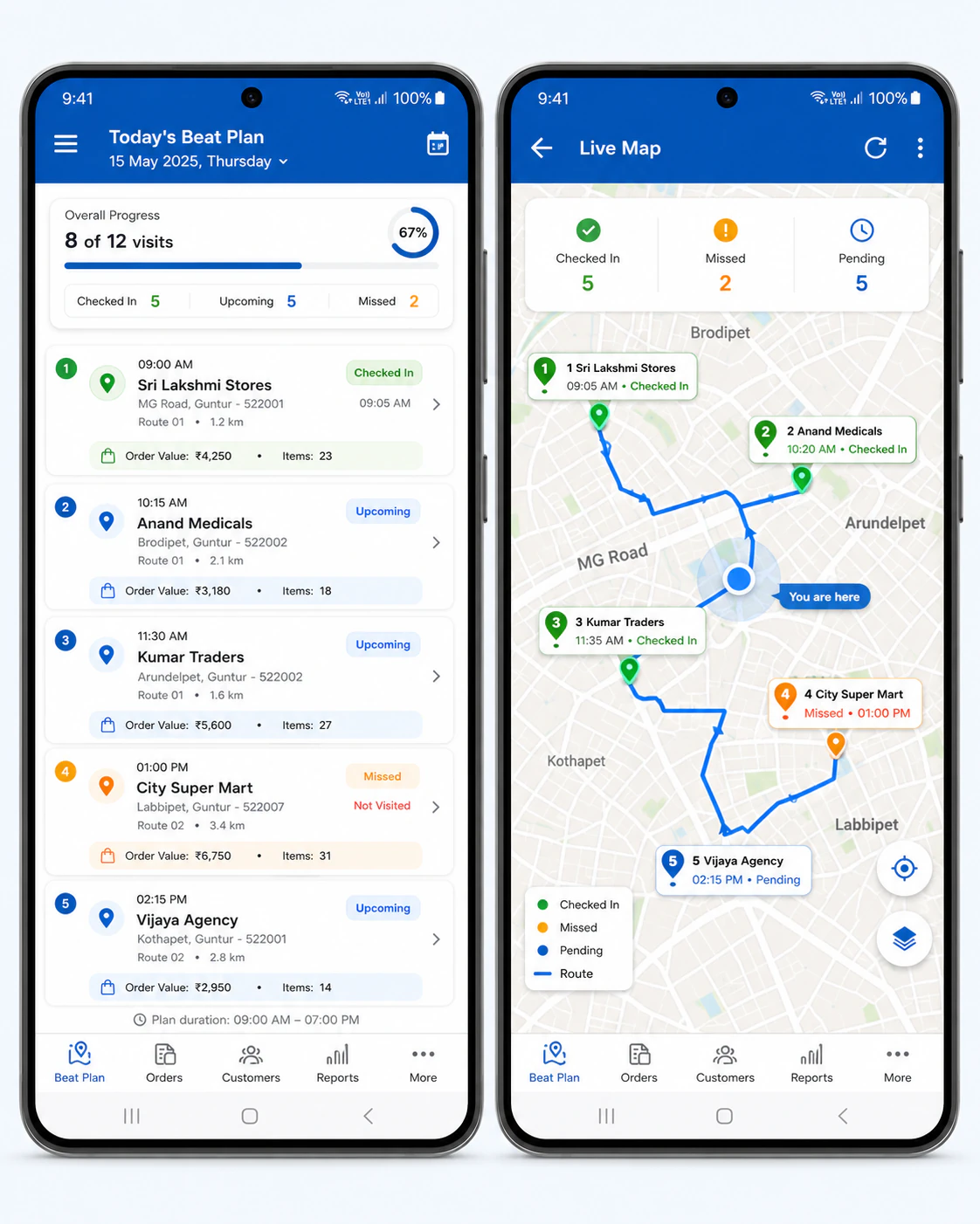 beat plan app GPS tracking visit verification India