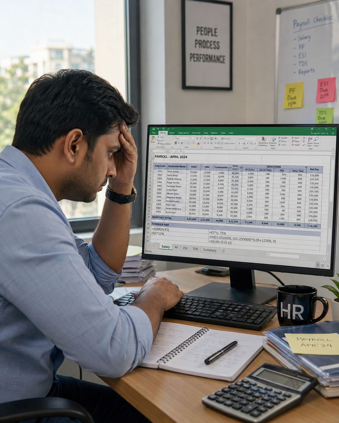 manual payroll spreadsheet errors Indian SMB