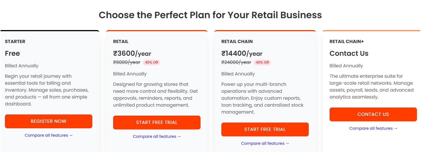  POS pricing chart in India, plans and fees