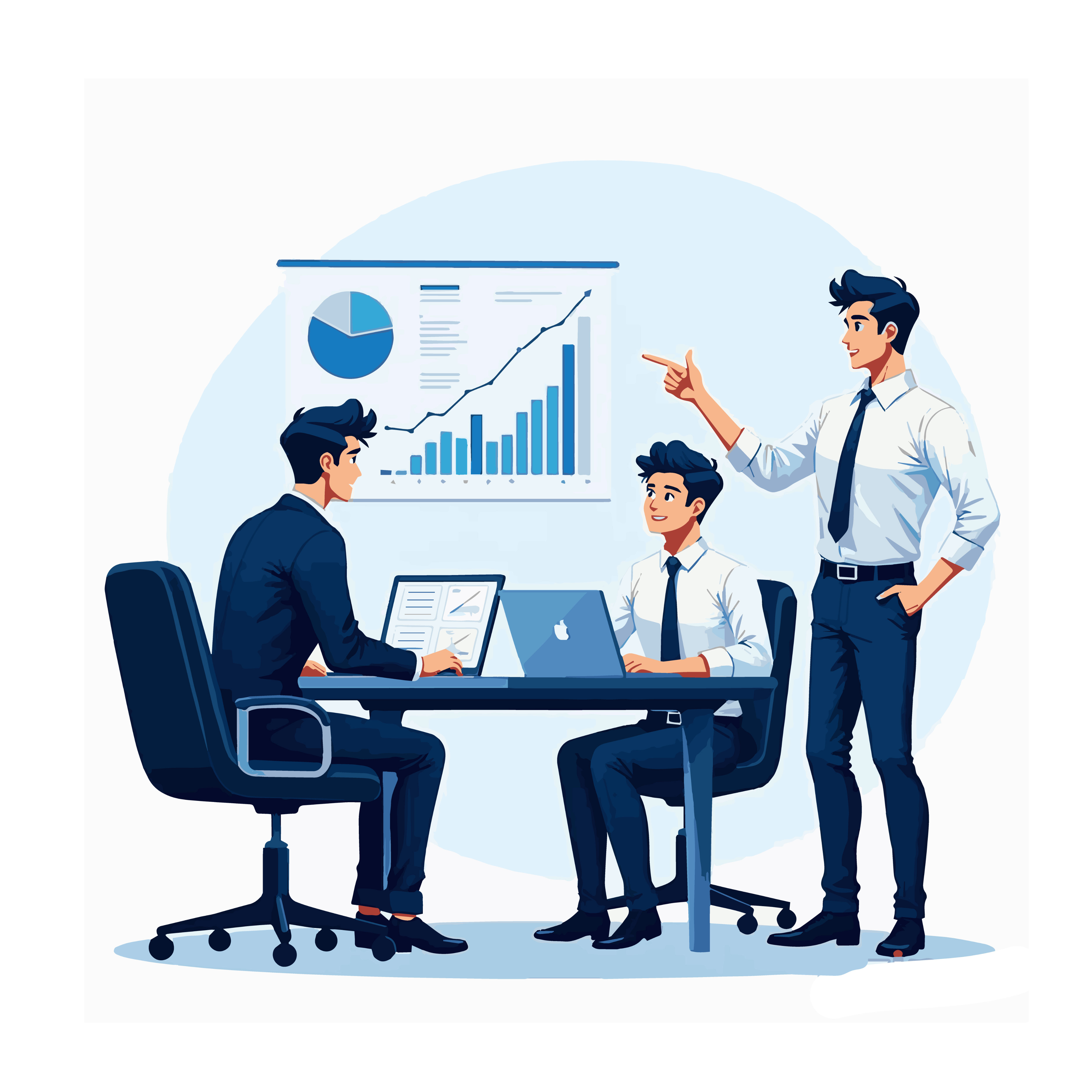 Feature tile, team targets and user rankings with tasks and follow-ups.